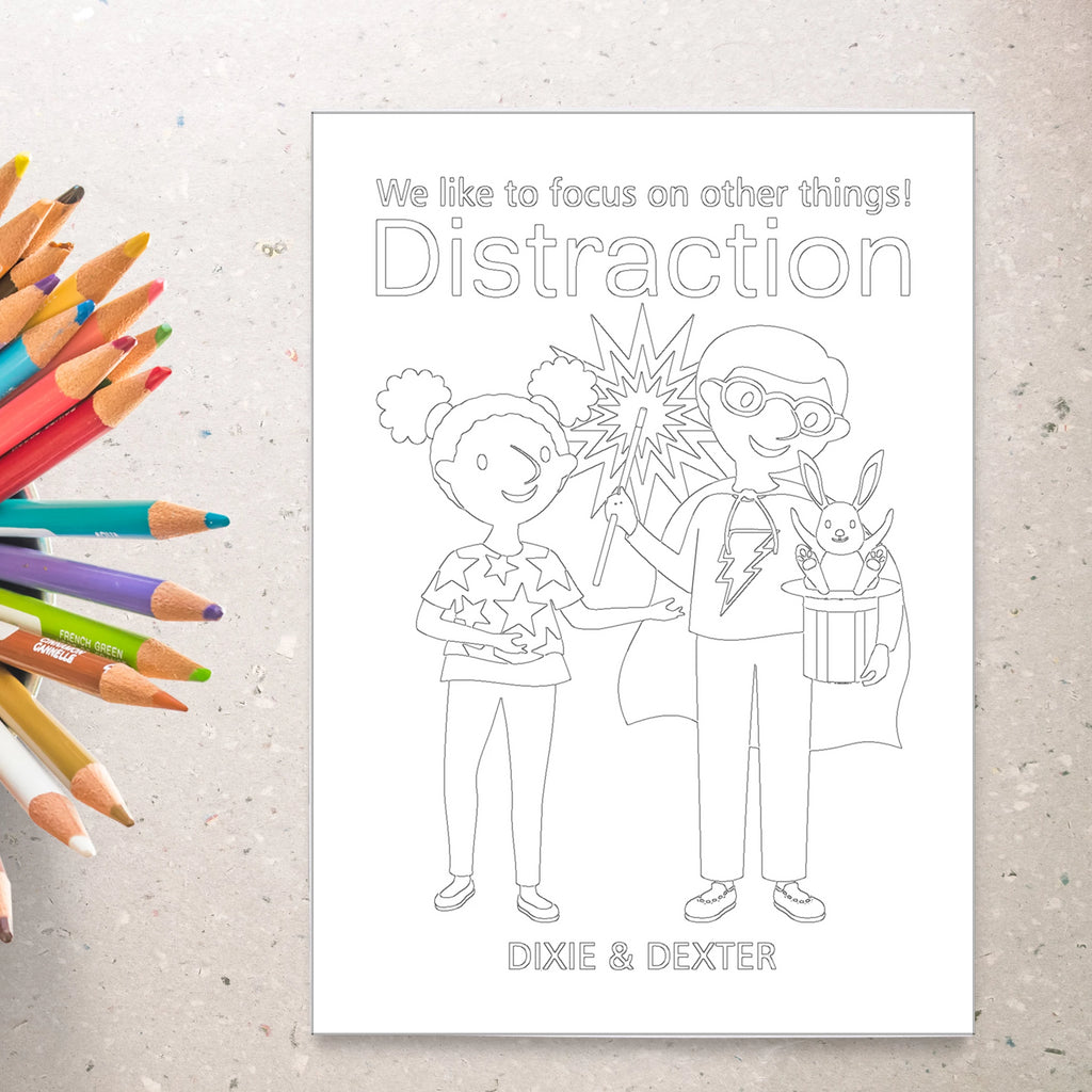 Distraction deck coloring sheets â coping skills for kids