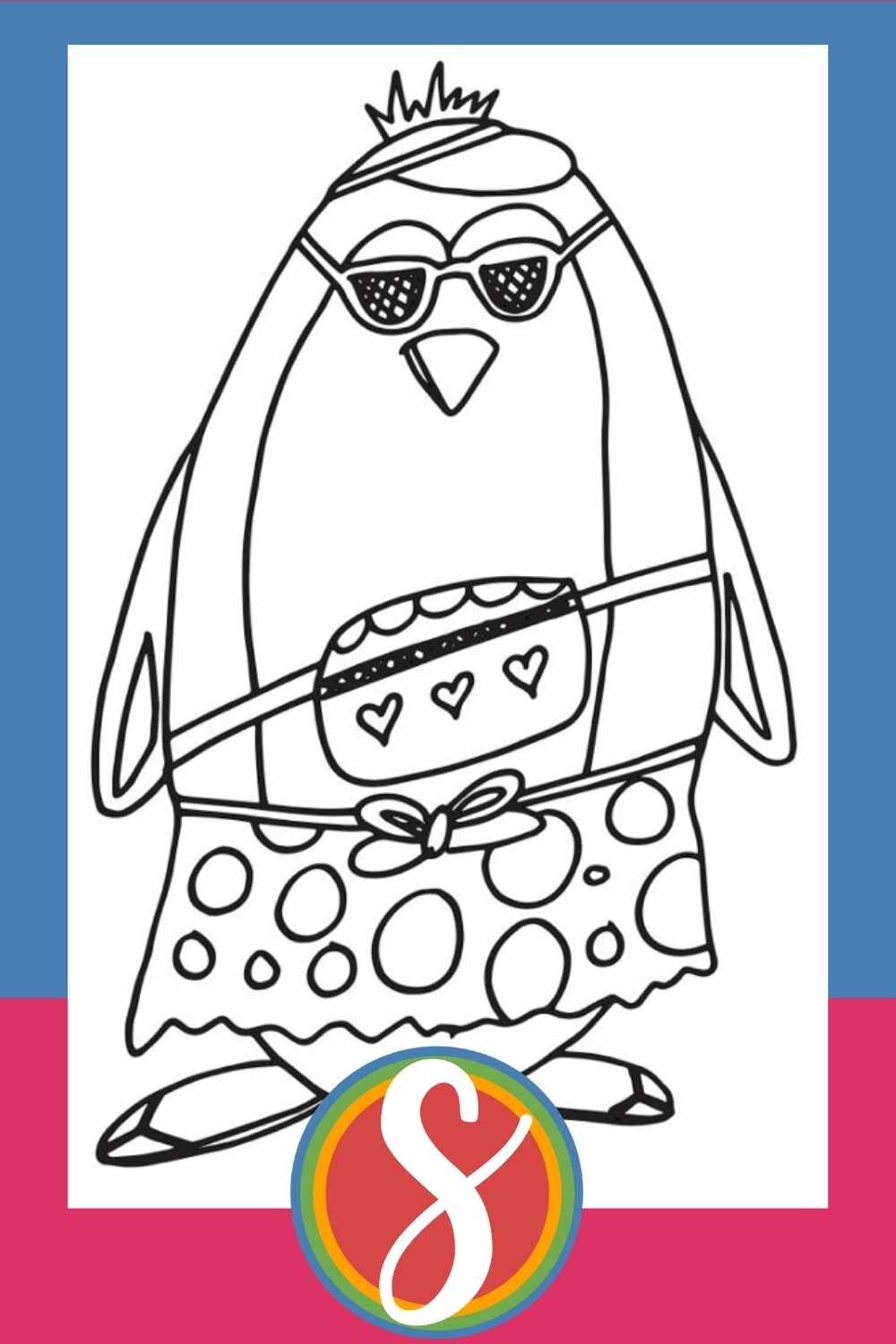 Free penguin coloring pages â stevie doodles