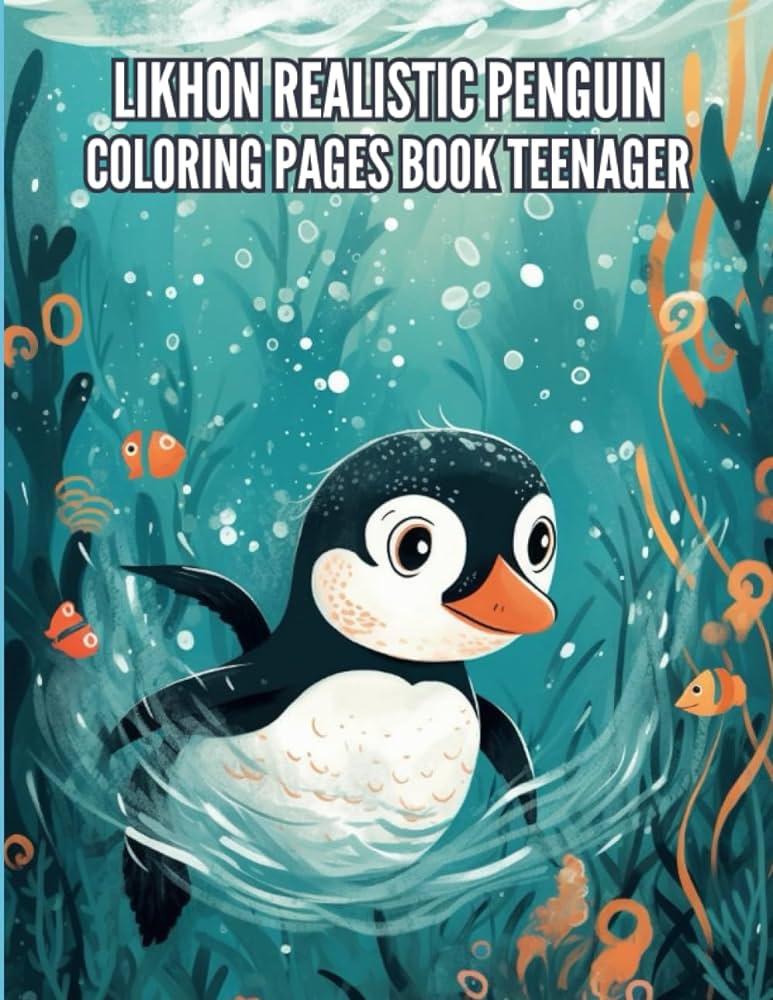 Likhon realistic penguin coloring pages book teenager likhon designer books