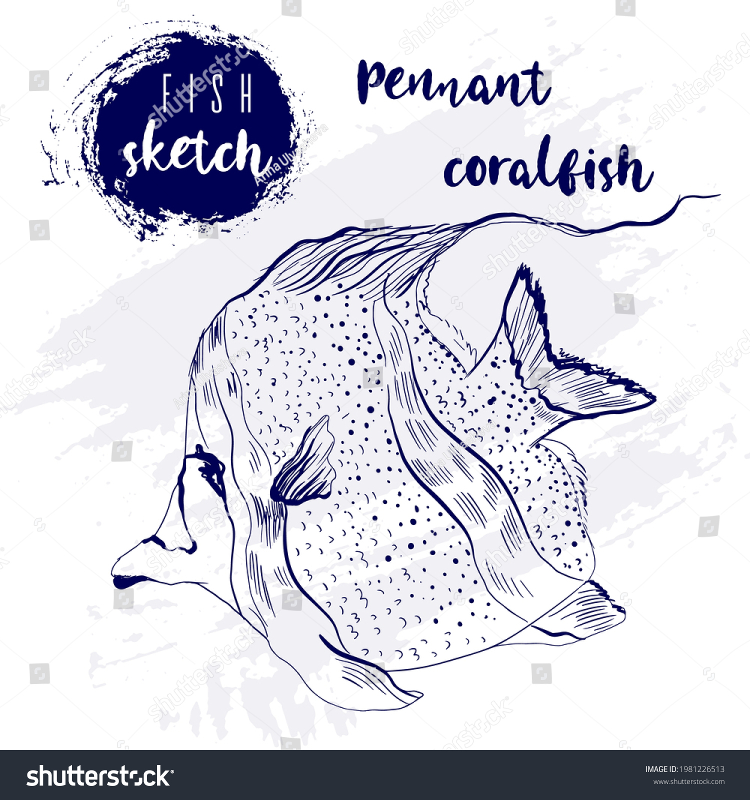 Pennant coralfish over royalty