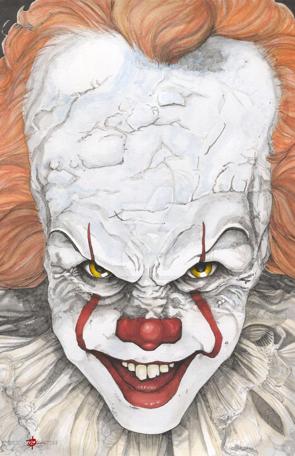 It pennywise the clown bill skarsgard stephen king by chrisozfulton on