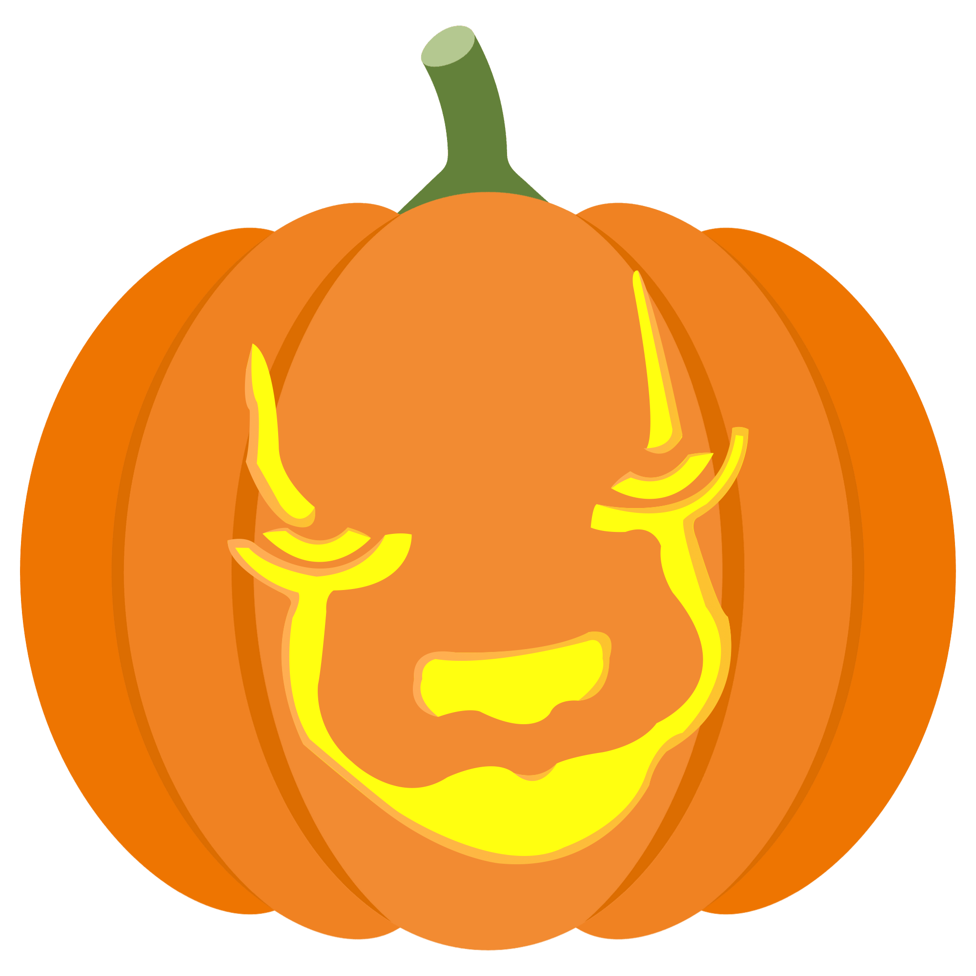 Pennywise face pumpkin stencil free printable papercraft templates