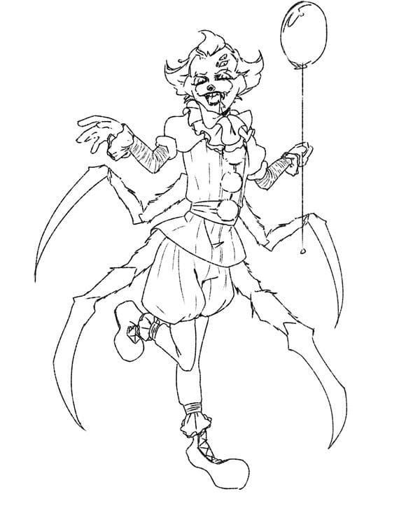 Pennywise loring pages printable loring pages in pennywise loring pages scary clowns