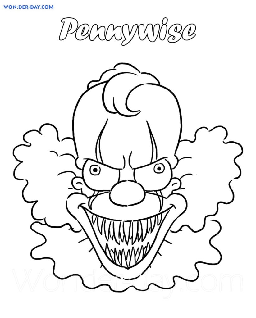Pennywise coloring pages printable coloring pages
