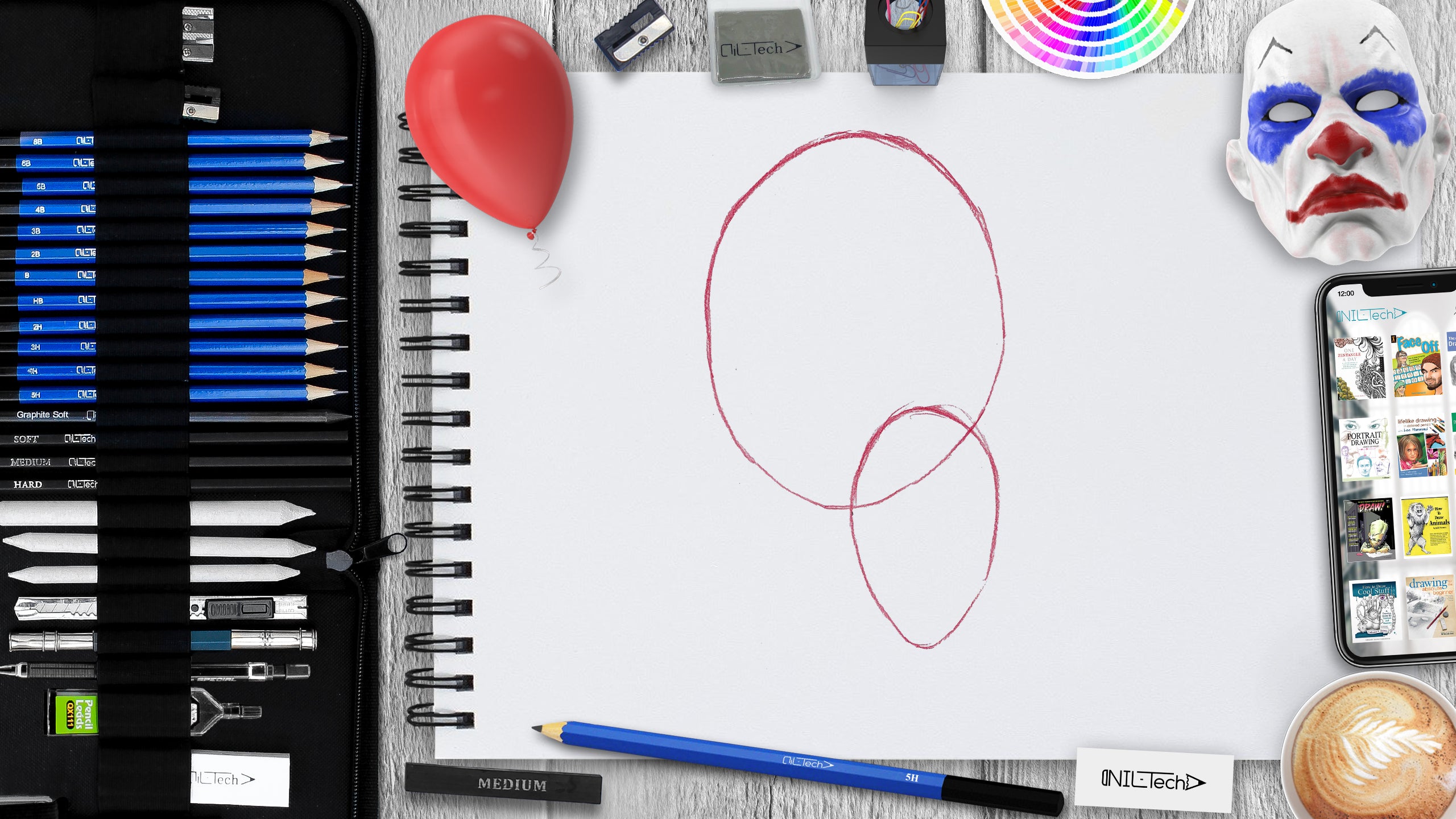 How to draw pennywise nil tech