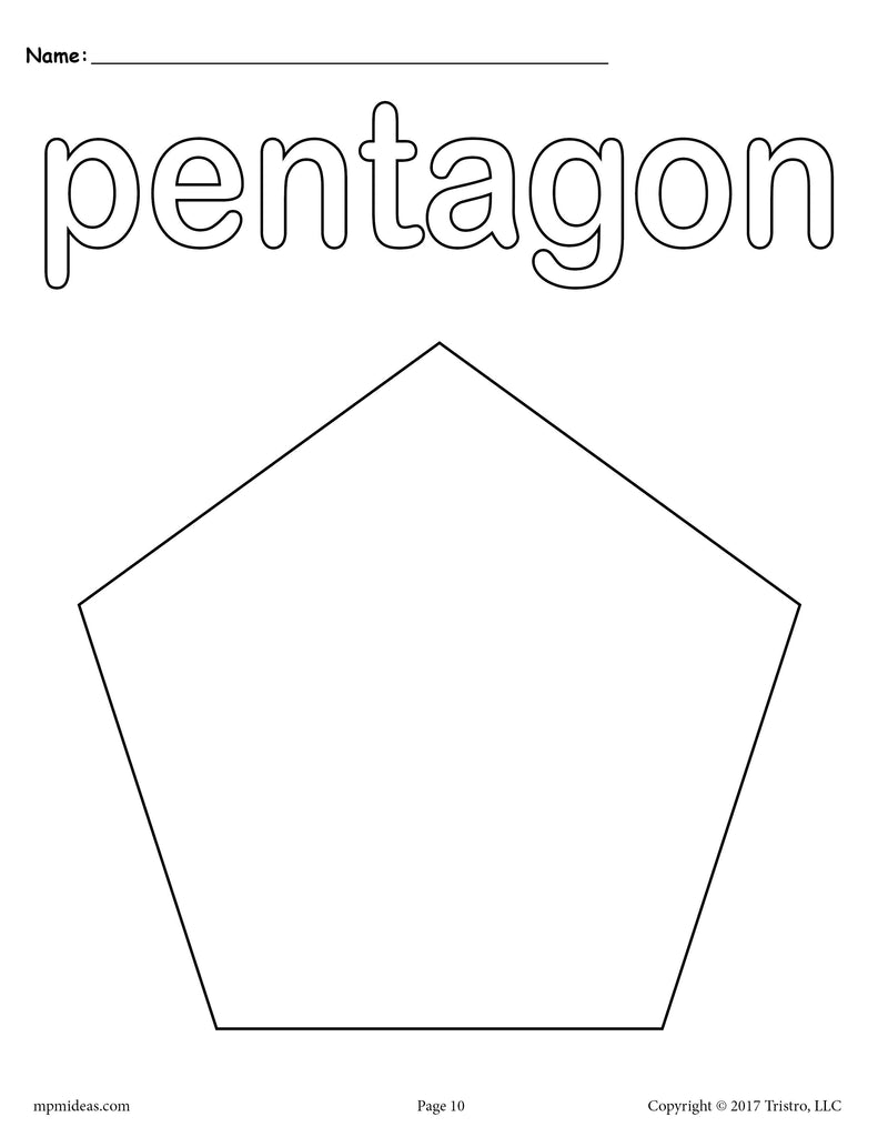 Pentagon coloring page