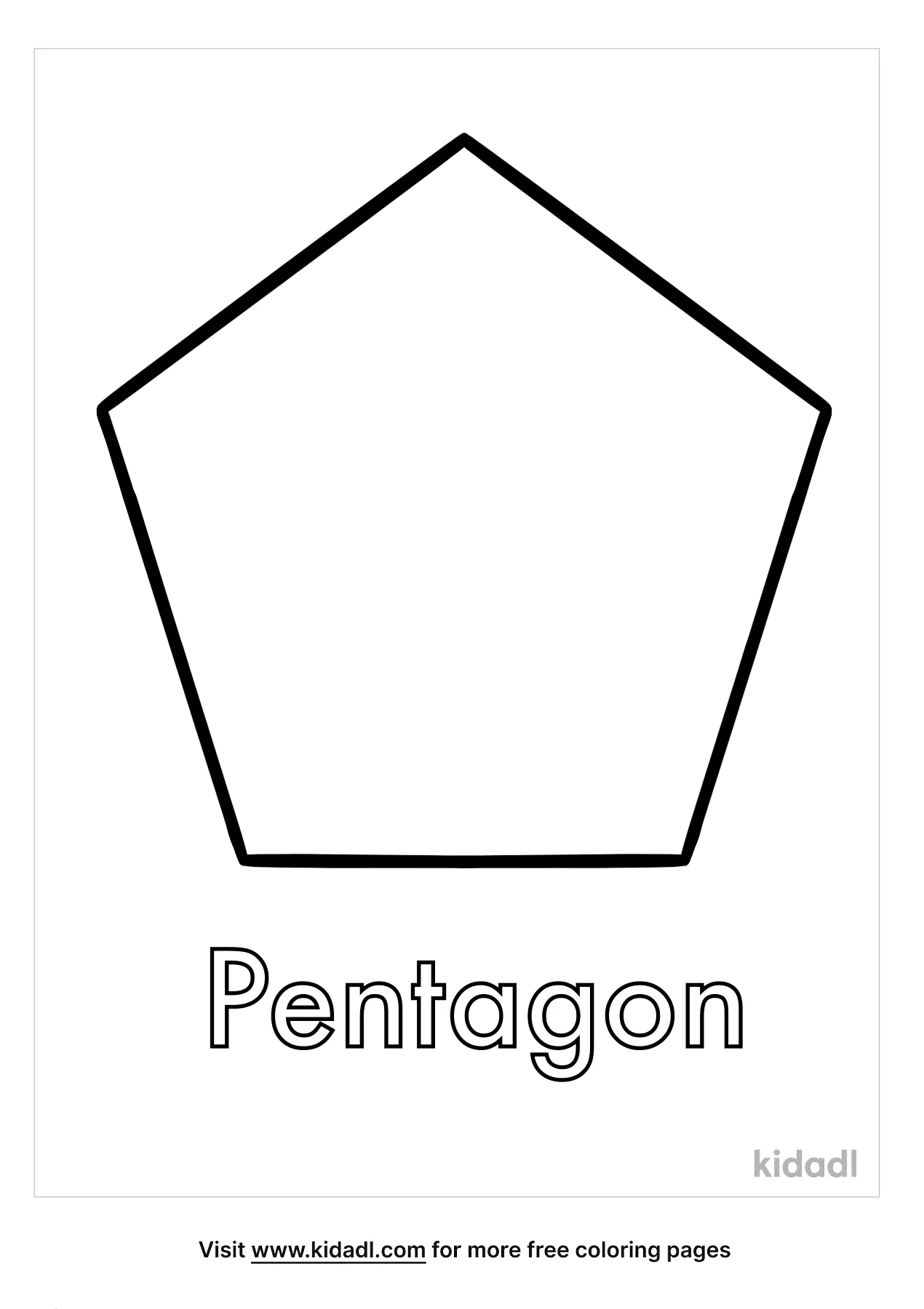 Free pentagon coloring page coloring page printables