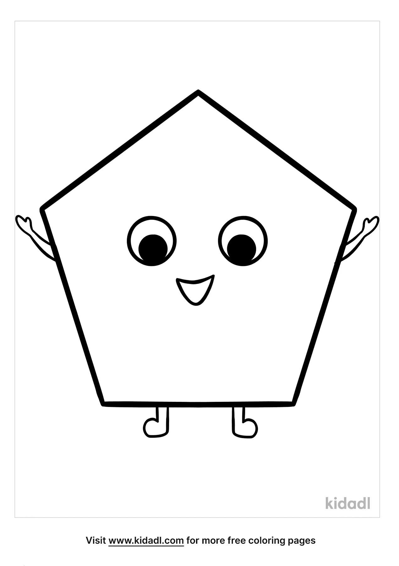 Free pentagon coloring page coloring page printables