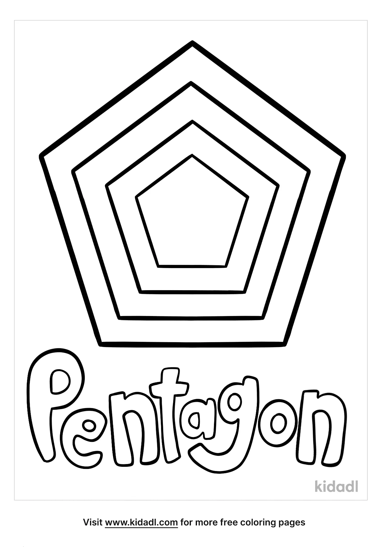 Free pentagon coloring page coloring page printables