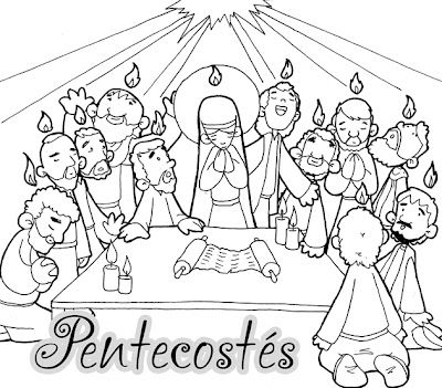 Dibujos catequesis colorear pentecostãs catequesis artesanãa biblica