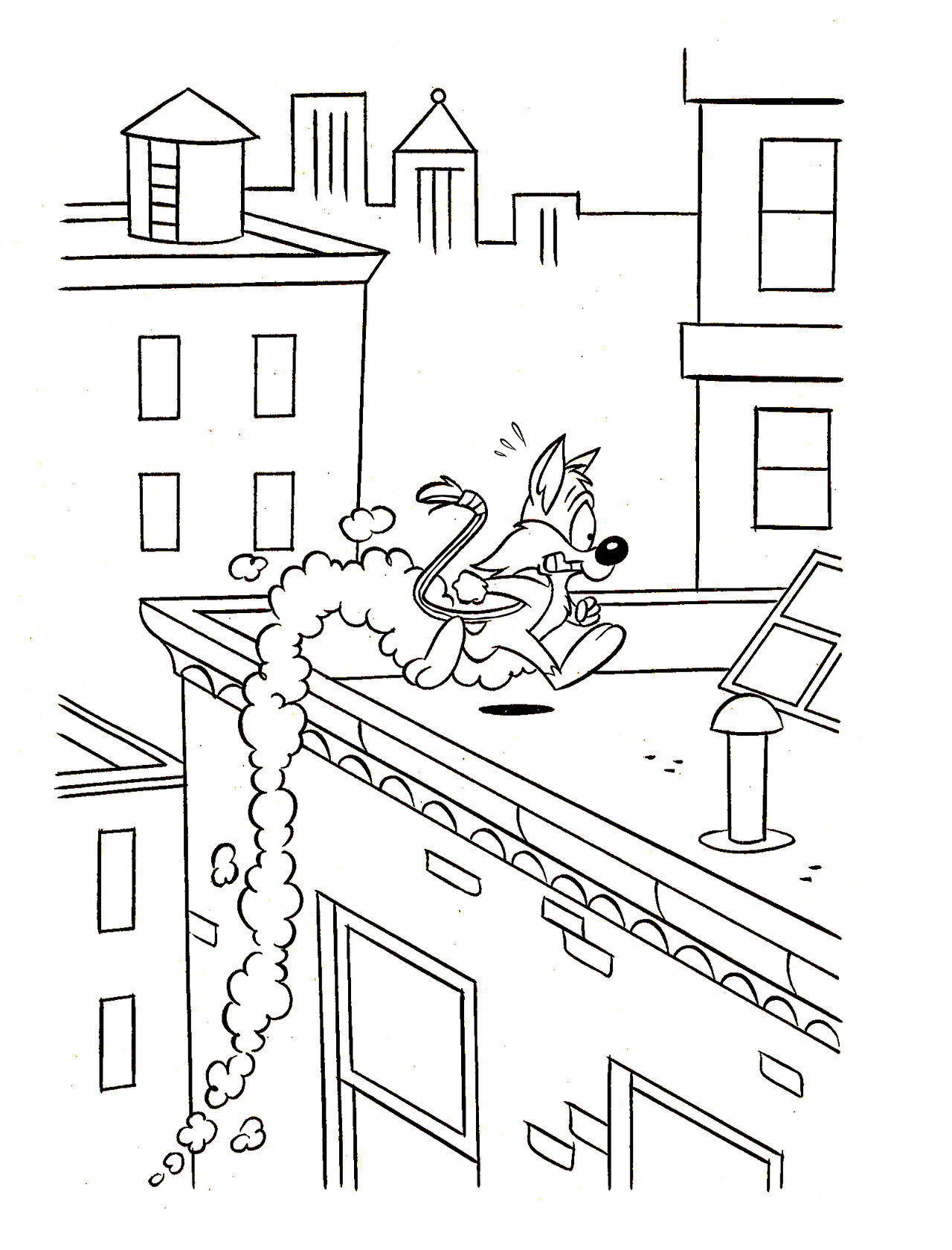 Fifi la fume coloring book bw by zizum on