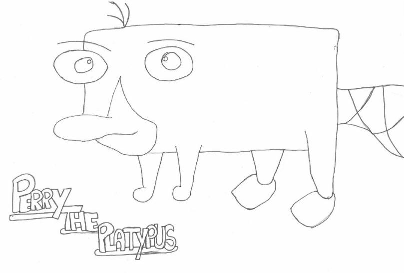 Perry the platypus outline by pfpezza on