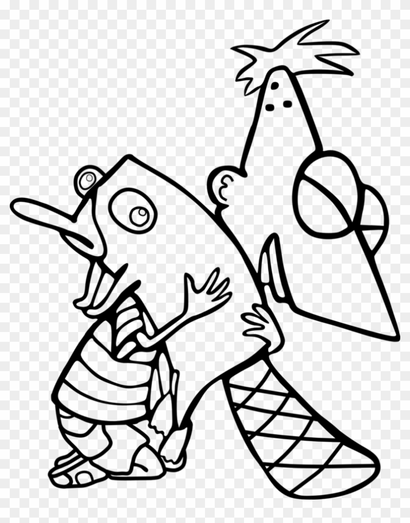 Premium christmas perry the platypus coloring pages