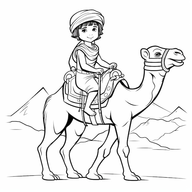 Page camel coloring fun images