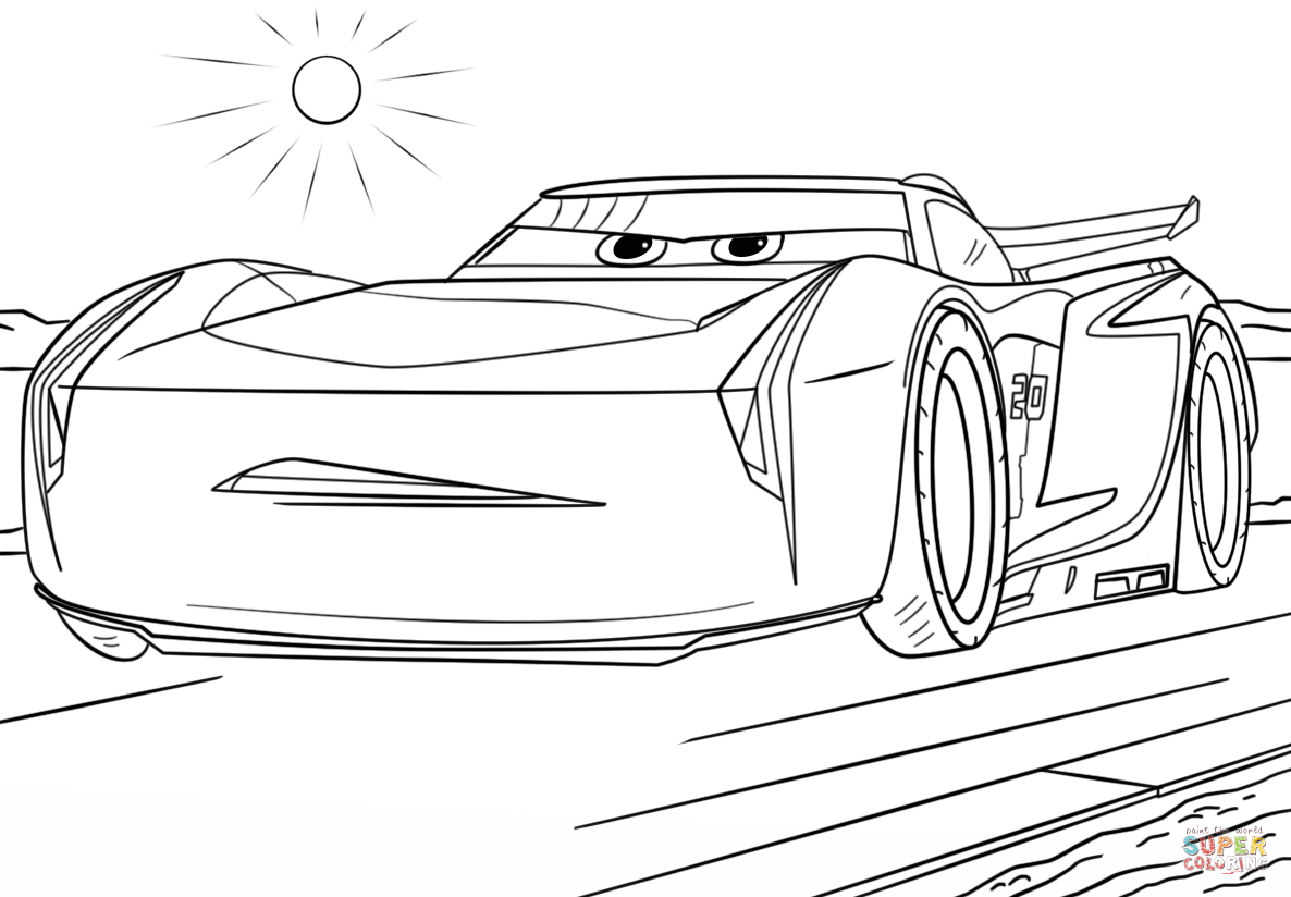 Jackson storm from cars coloring page free printable coloring pages