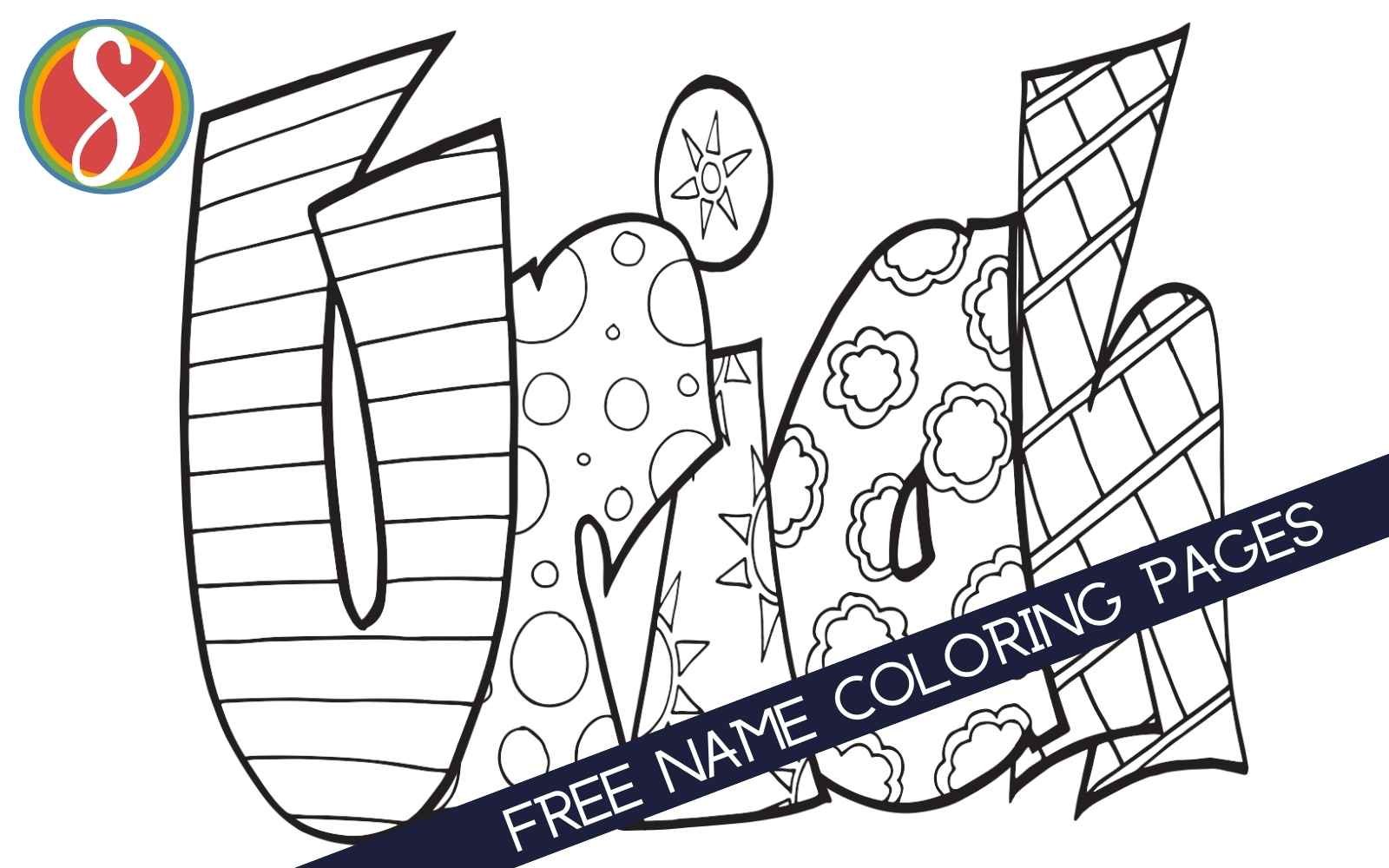 Free name coloring pages â stevie doodles
