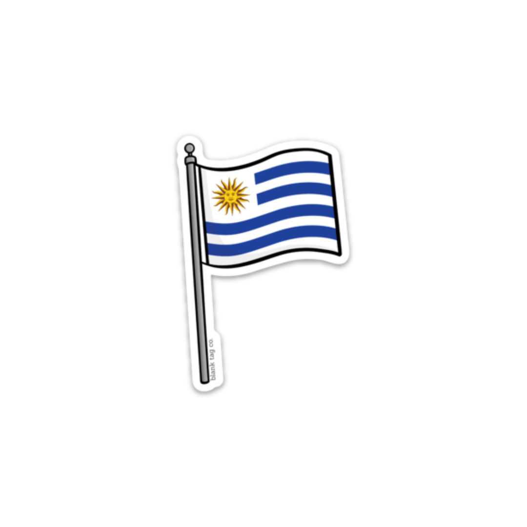 The uruguay flag sticker
