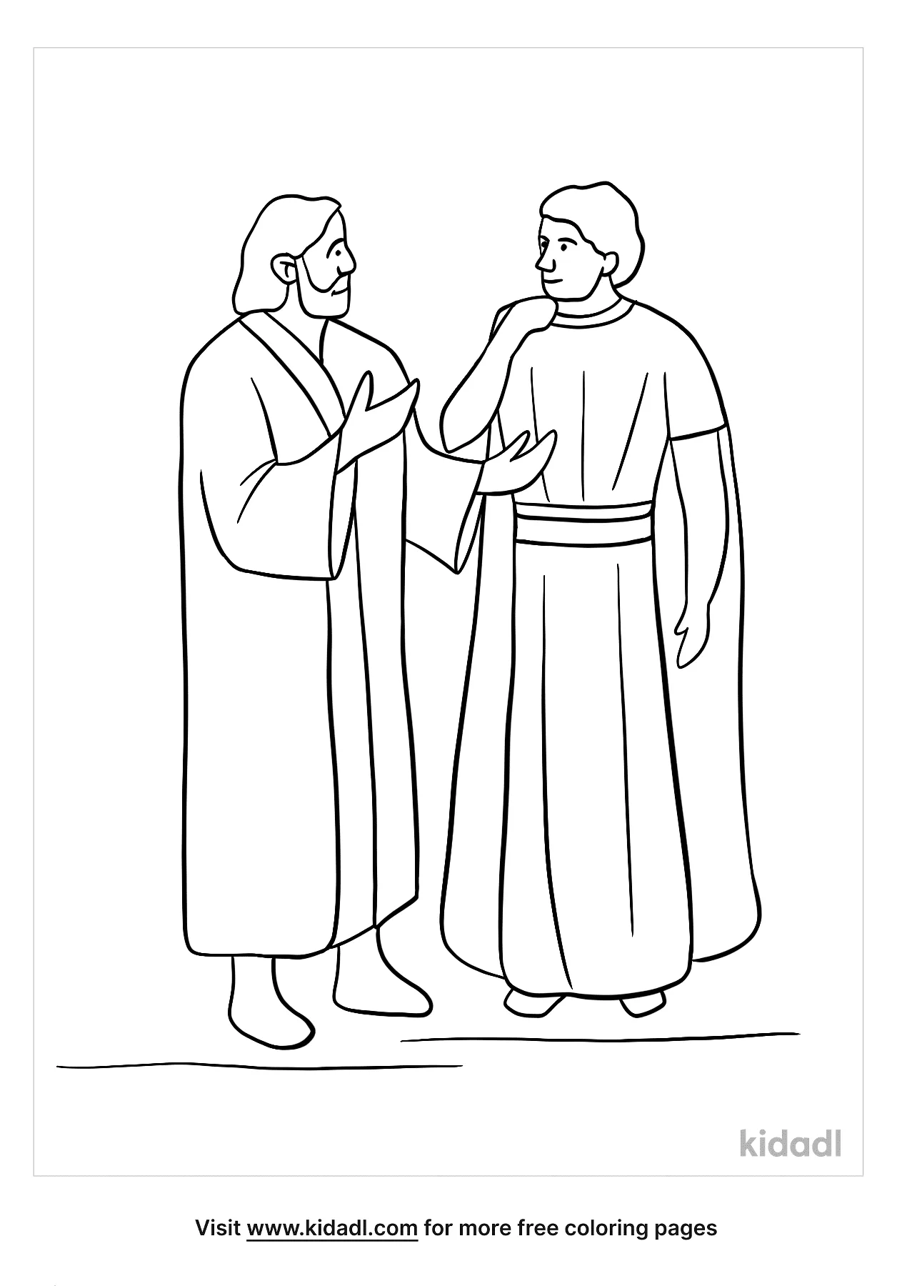 Free peter and cornelius coloring page coloring page printables