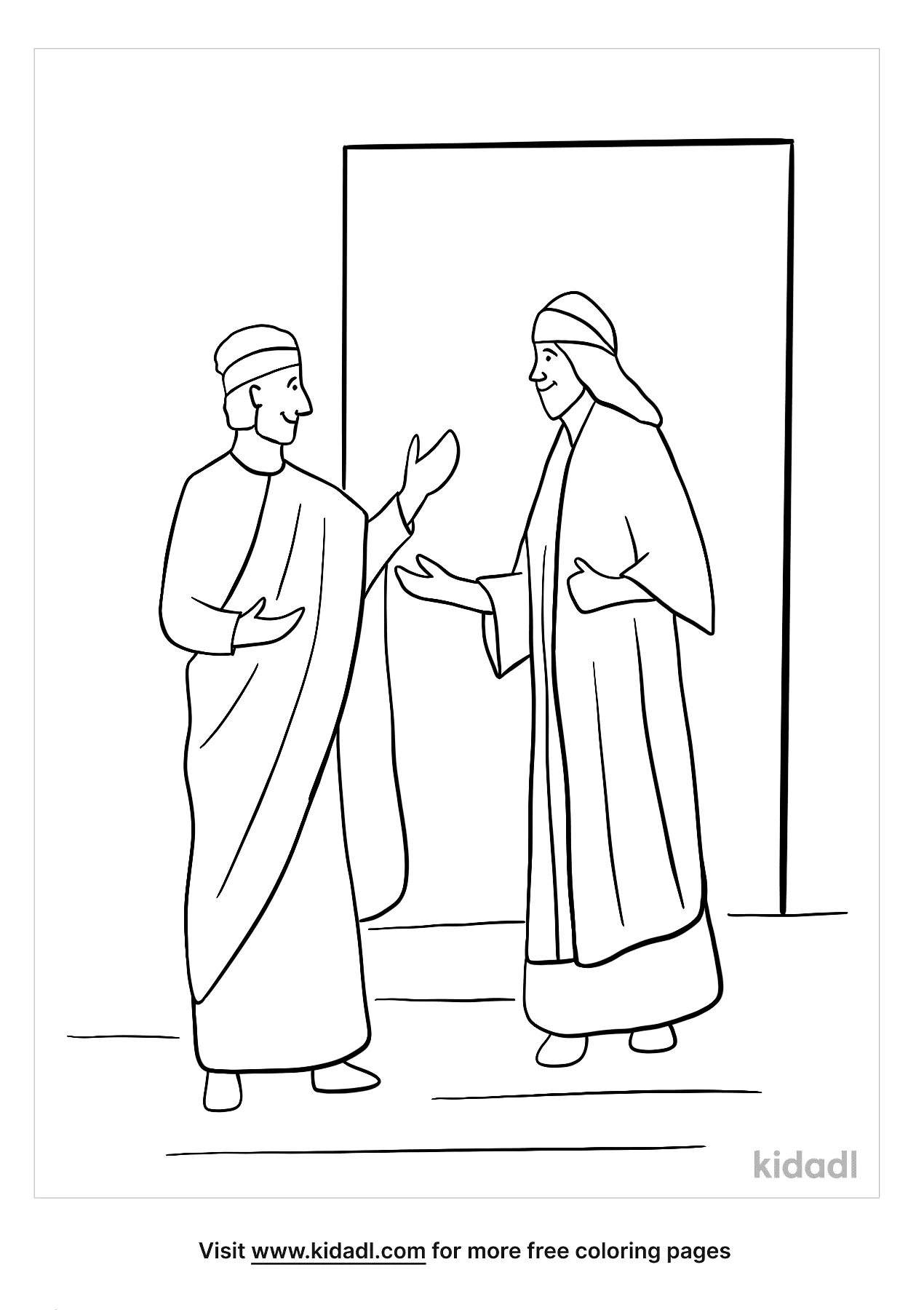 Free peter and cornelius coloring page coloring page printables