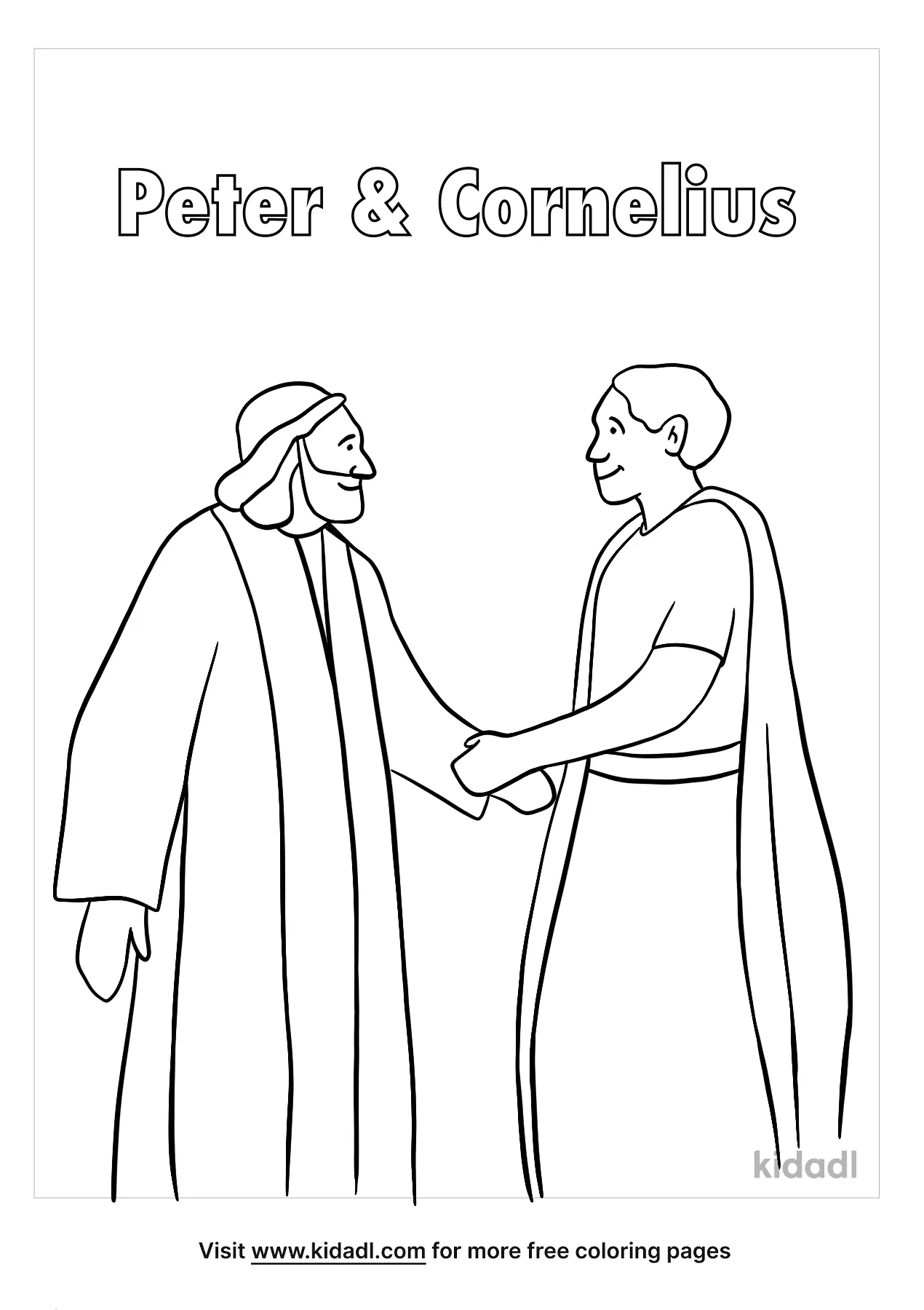 Free peter and cornelius coloring page coloring page printables