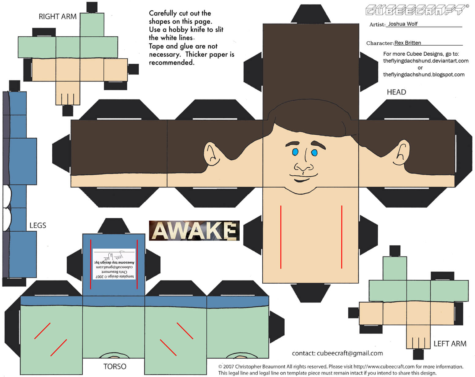 Rex britten paper toy free printable papercraft templates