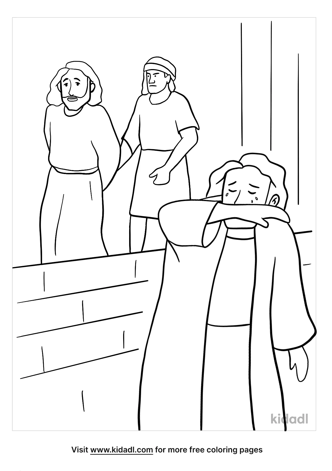 Free peter denies jesus coloring page coloring page printables