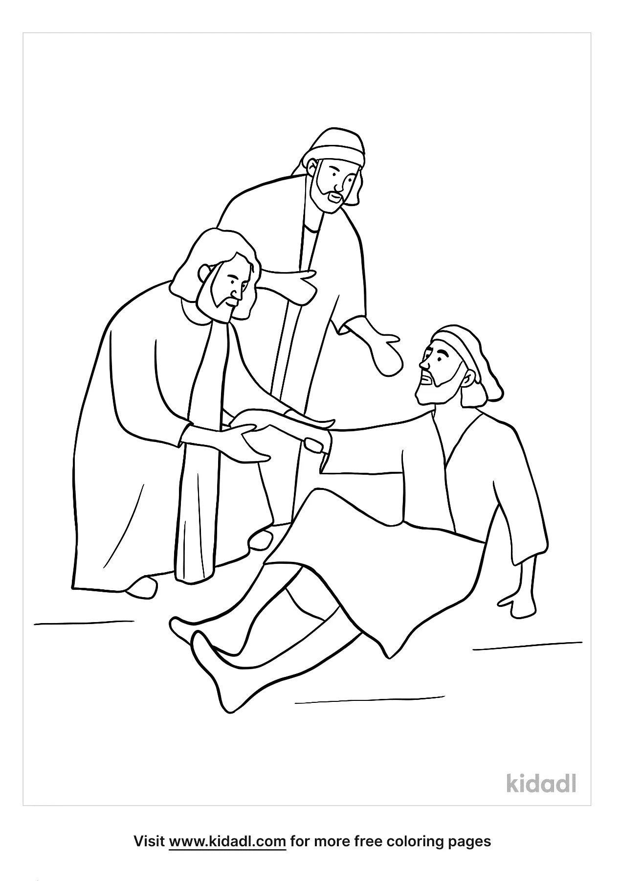 Free peter and john coloring page coloring page printables