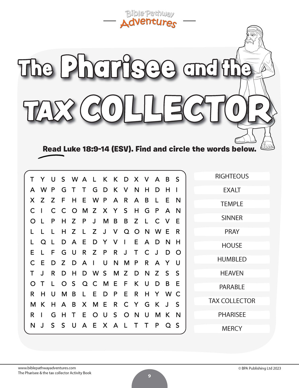 Bible parable the pharisee and the tax collector