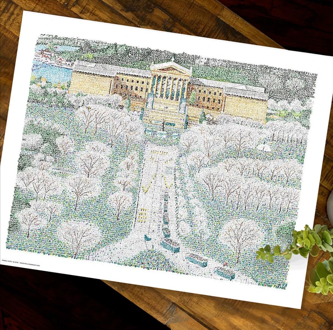 Philadelphia eagles championship parade print by philly word art