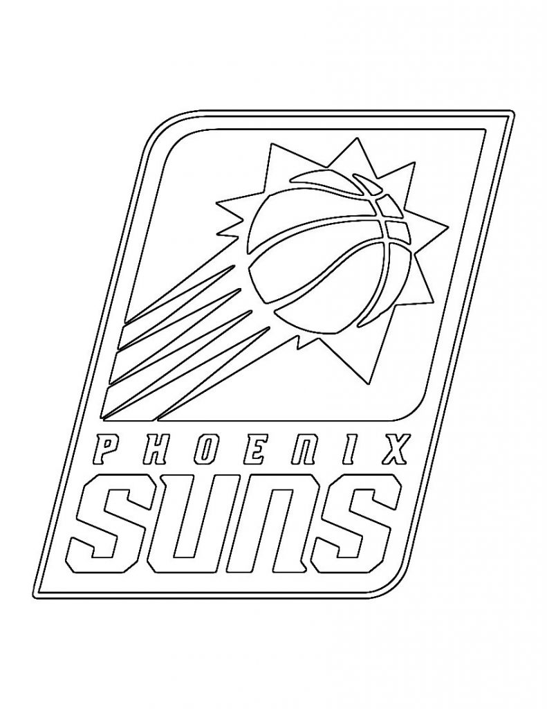 Phoenix suns nba logo free coloring pages