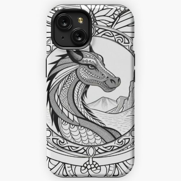 Dragon coloring page iphone case for sale by faaceb