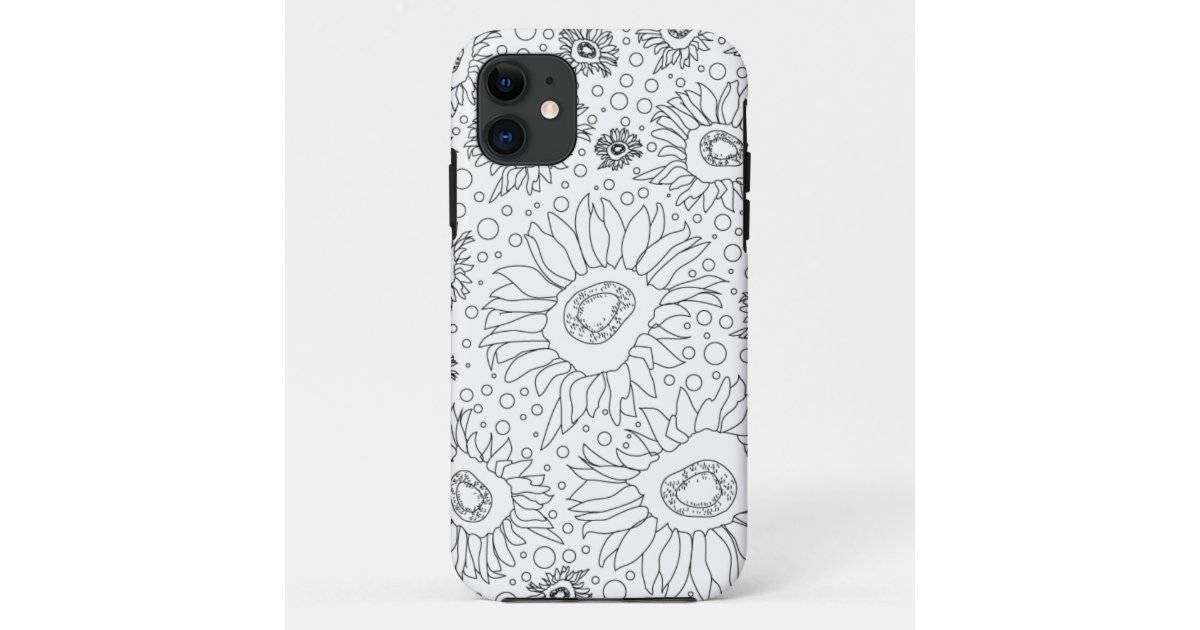 Sunflowers coloring page case