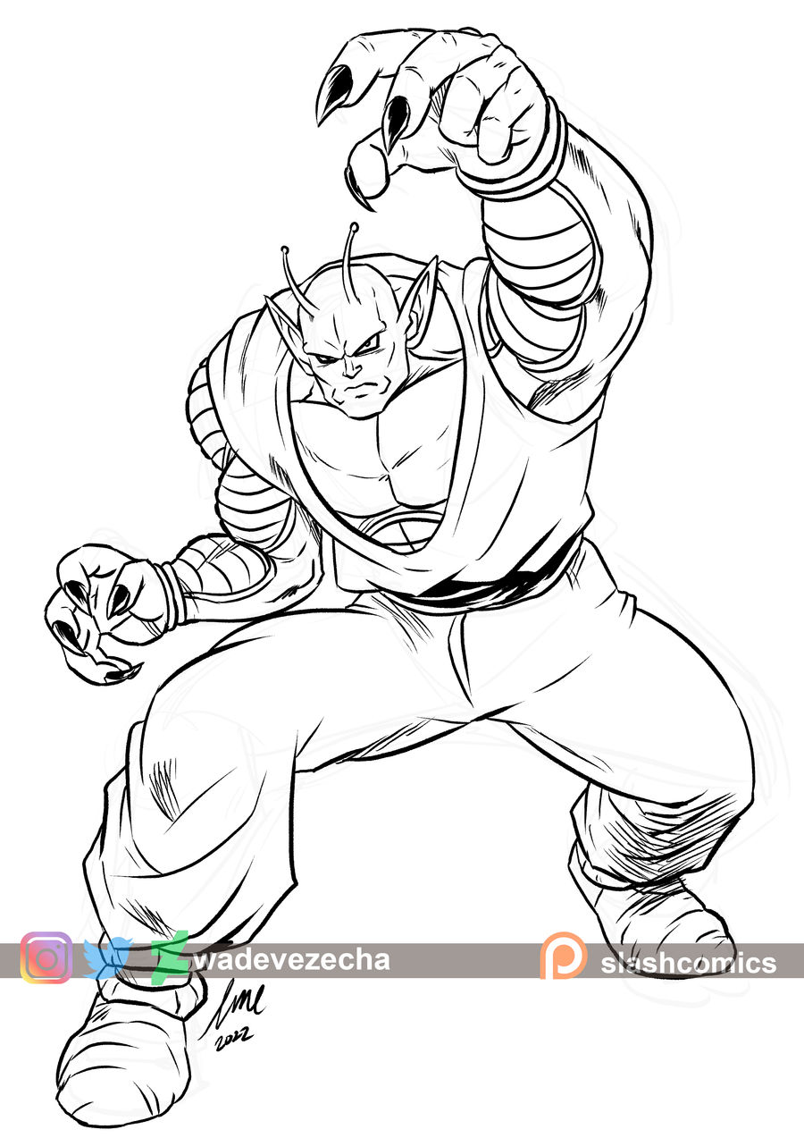 Orange piccolo linework by wadevezecha on