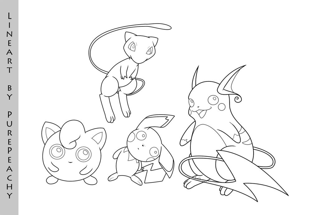 Mew jigglypuff pichu raichu
