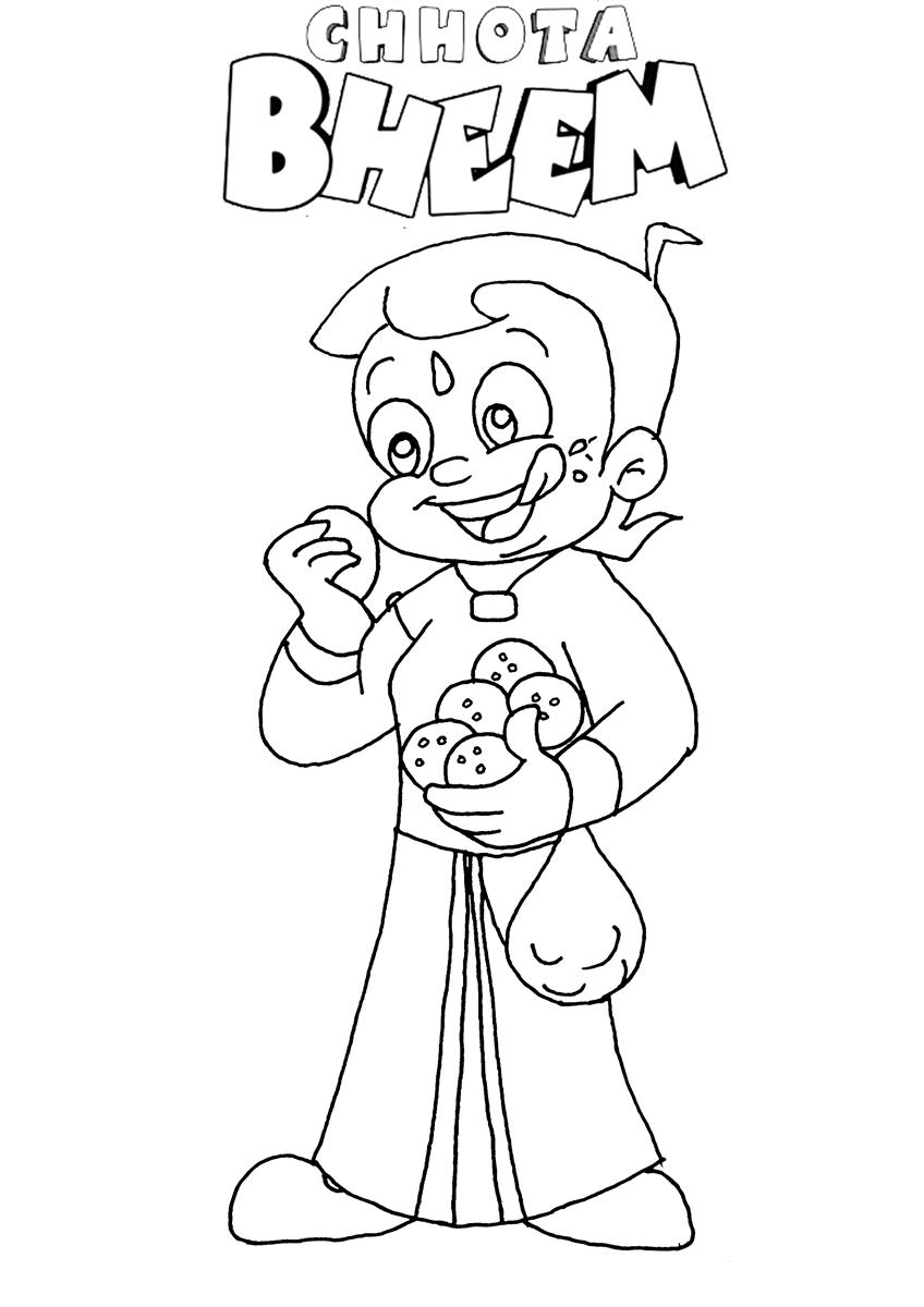 Chhota bheem coloring page