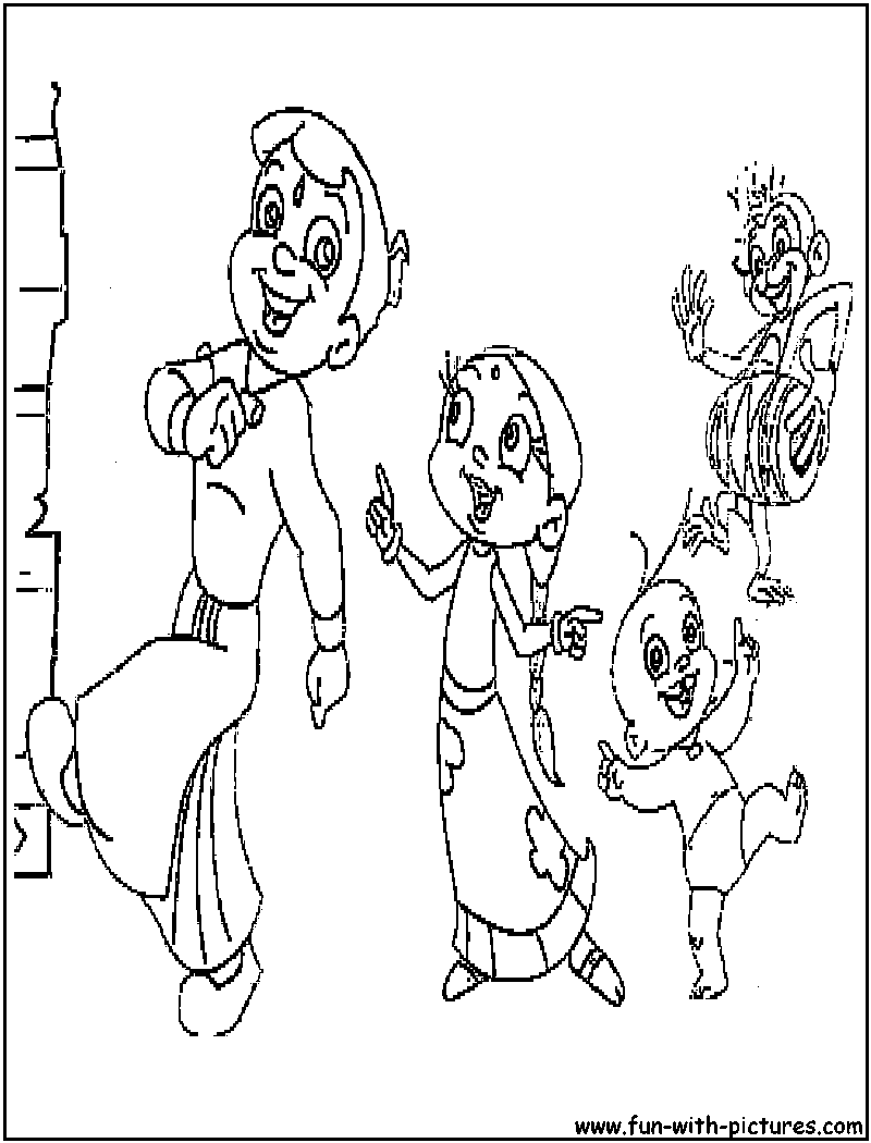 Bheemteam coloring page