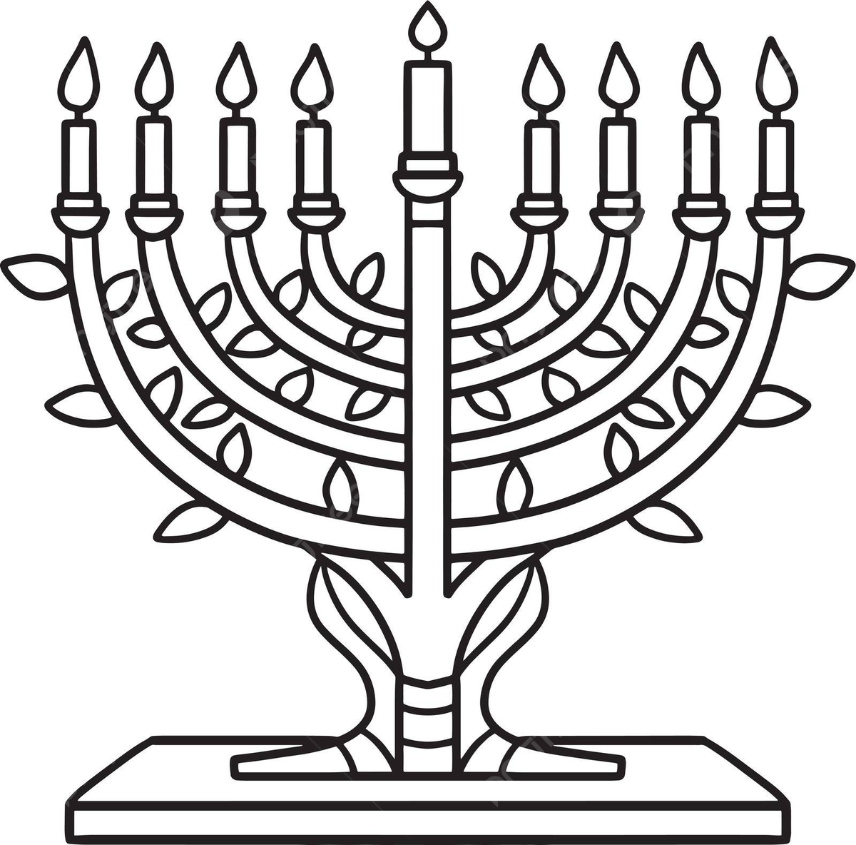 Hanukkah menorah isolated coloring page for kids coloring vector outline vector ring drawing kid drawing color drawing png and vector with transparent background for free download