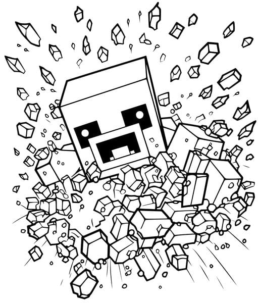 Free printable minecraft coloring pages list