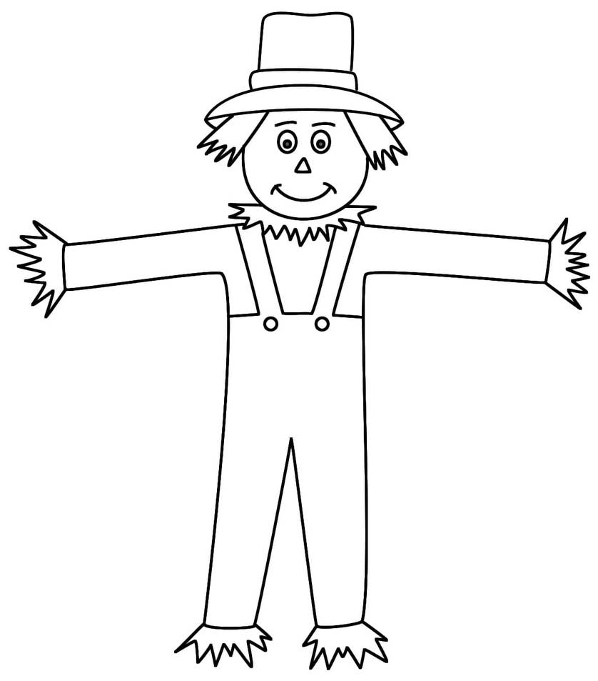 Scarecrow coloring pages by coloringpageswk on