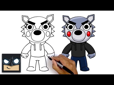 How to draw willow wolf roblox piggy book