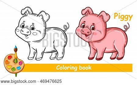 Cute piggy little vector photo free trial bigstock