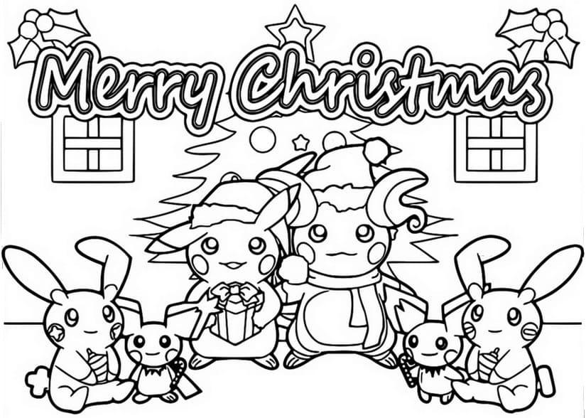 Pokemon christmas coloring pages by coloringpageswk on