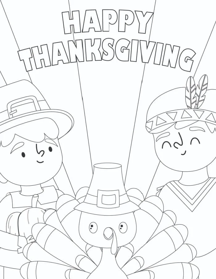 Free thanksgiving coloring pages