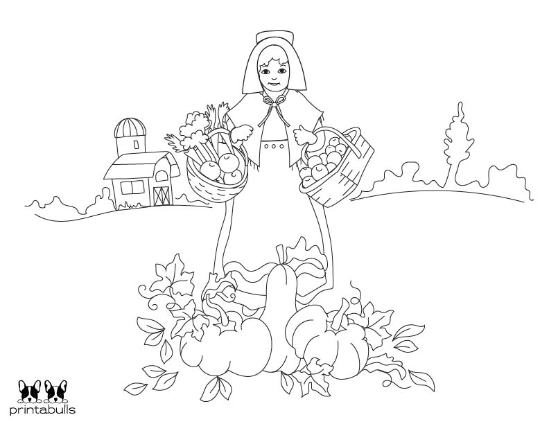 Pilgrim coloring pages