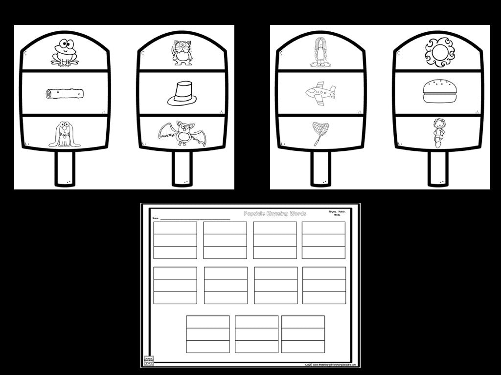 Popsicle rhyming words â the kindergarten smorgasboard online store