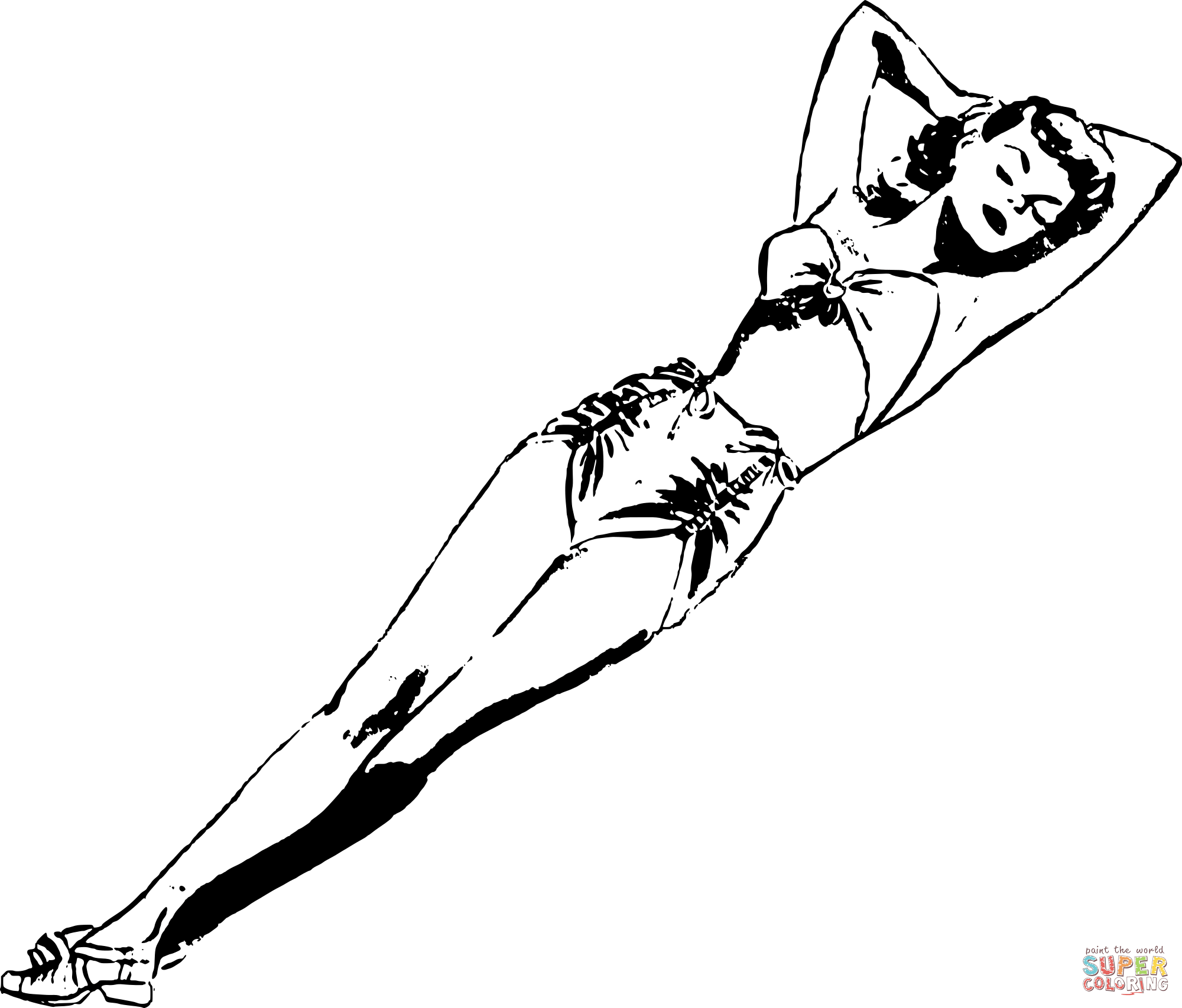 Vintage vintage bikini coloring page free printable coloring pages
