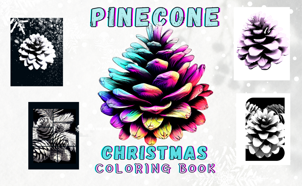 Pinecone christmas coloring book relax amidst long winter nights with tranquil pine cone designs books masta vibe books