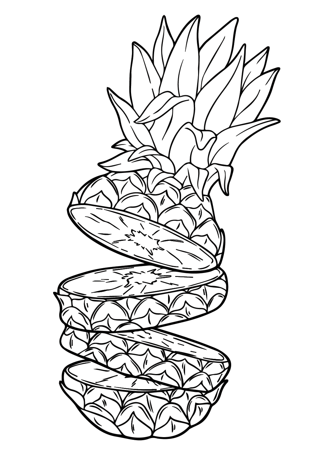 Pineapples coloring pages