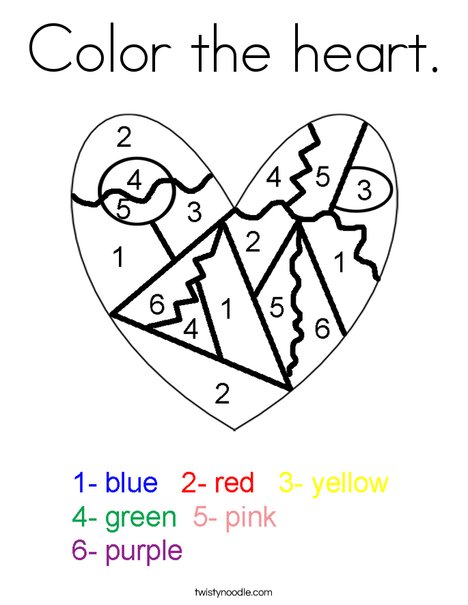 Color the heart coloring page