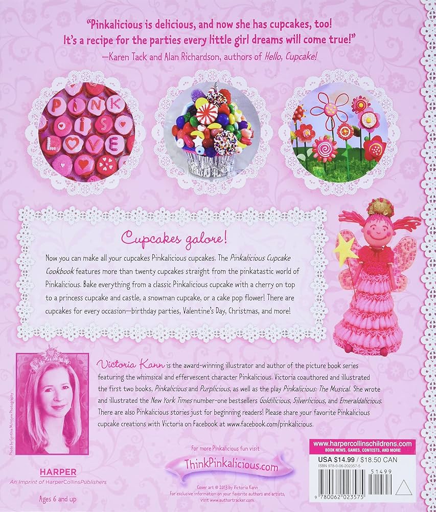 Pinkalicious cupcake cookbook kann victoria kann victoria books